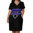 thumbnail image 3 of Vestido holgado con bolsillos del equipo de fútbol americano Ravens Skyline, tendencia de ropa de mujer 2025, vestido de invitada de boda 2025, 3 of 7