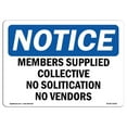 thumbnail image 1 of SignMission OS-NS-A-1218-L-14201 12 x 18 in. OSHA Notice Sign - Members Only All Guests Must Be Accompanied, 1 of 1