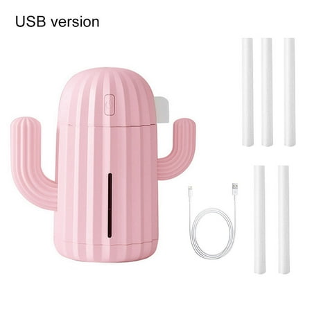 

Humidifier LED 340ml Mini Humidifier Timing Decoration Air Diffuser for Home Office Pink USB