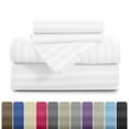thumbnail image 4 of Lux Decor Collection Stripes 4 Piece Bedding Sets King with Flat Sheet and Fitted Sheet and Pillowcases, 4 of 10