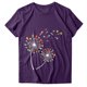 thumbnail image 4 of Puntoco Mujeres Casual Carta Impresión Mangas Cortas O-Cuello Camiseta Suelta Blusa tops Puntoco Puntoco-3466, 4 of 6