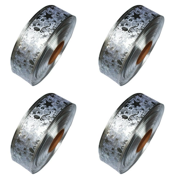 1Roll Glitter Ribbon for Christmas Decoration & Gift Wrapping - Metallic Color Ribbons for DIY Crafts, Wedding Party, Home Decor, Sparkly Sheer Thin Fabric Ribbon for Holiday Birthday Flower Bouquet