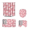 thumbnail image 2 of TIMIFIS Ensemble de Rideau de Douche Lapin de Pâques Œufs de Pâques Rideau de Douche Tapis de Sol Ensemble 4 Pcs Séparation Sèche Humide Rideau de Douche Imperméable Ensembles de Salle de Bain, 2 of 8