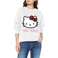 thumbnail image 3 of Hello Kitty Crew Neck Long Sleeve Adult Sweatshirt White, 3 of 5
