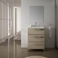 thumbnail image 1 of Eviva Olivia 20" x 16" Medium Oak Modern Bathroom Vanity w/ White Integrated Top, 1 of 4