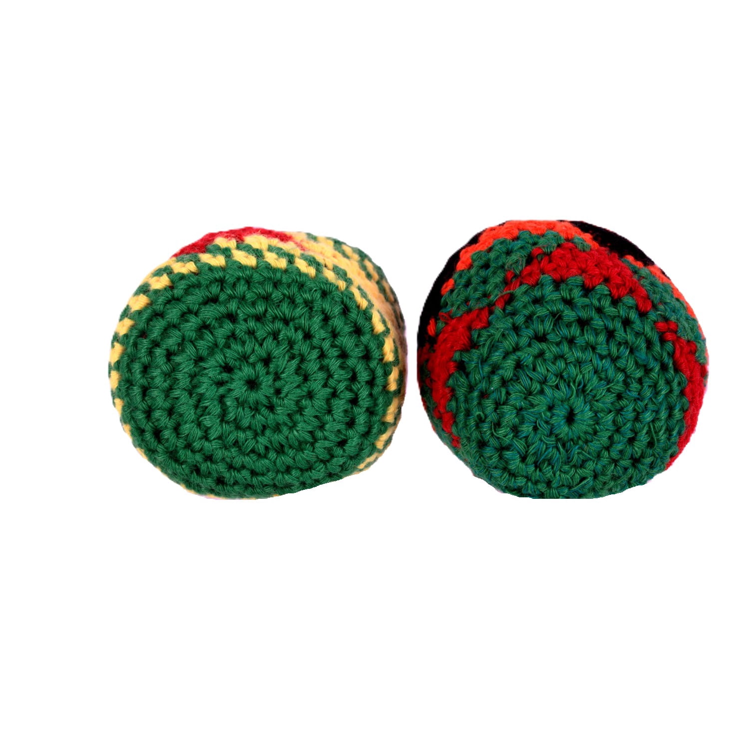 Crochet Footbag 2-Pack – 2.25 x 2 in, 40g Kick Sack Balls for Adults & Kids, Juggling & Stress Relief Toy
