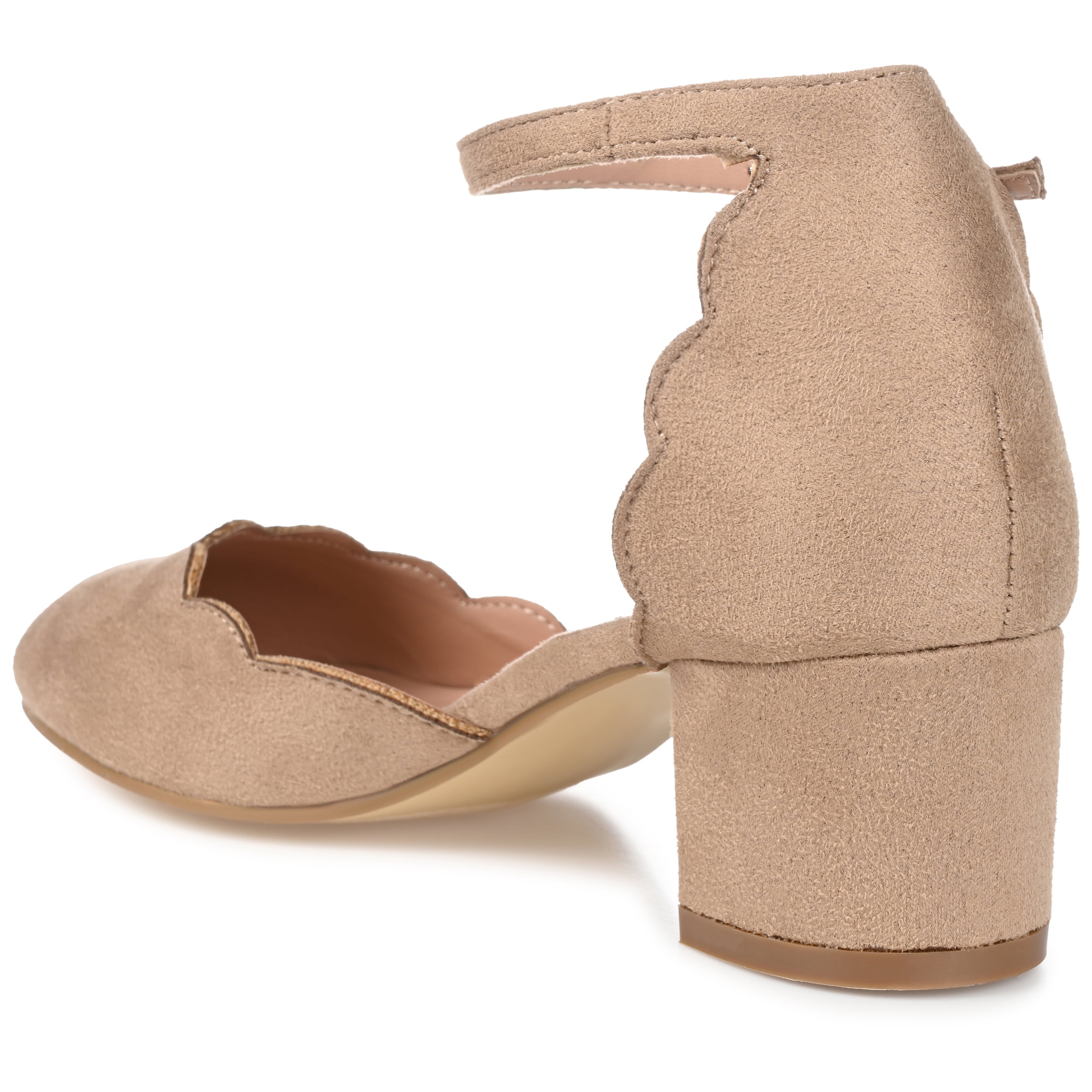 Journee Womens Edna Round Toe Low Block Heel Pumps, Widths Available