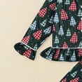 thumbnail image 7 of eczipvz Toddler Girl Easter Pajamas Kid Bunny Feather Button Down 2Piece Pajama Set Little Girls Pjs Nightgown Easter Outfit Green,18-24 Months, 7 of 7