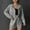 Gray, variant on Turilly Womens Coats and Jackets Women's Solid Color Zipper Bandage Round Neck Leisure Long Sleeve Hooded Set