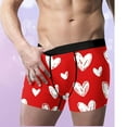 thumbnail image 7 of Ousvtion Clearance Deals Valentine's Day Mens Trunks Love Heart Print Boxer Briefs Valentines Rose Boxers Underwear Comfort Soft Brief Gift for Men,B08-Pink,X-Large, 7 of 7