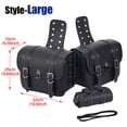 thumbnail image 5 of XiongXiong Motorcycle Saddlebags, 2 pack Large Capacity Side Bags, Waterproof PU Leather Luggage Panniers Bags with Removable Bottle Holder, Lock, 5 of 13