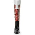 thumbnail image 5 of Ferwind Women's Cowgirl Boots Knee-High Western Embroidery Paisley Pull-on Adult Red  8, 5 of 7