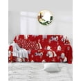 thumbnail image 2 of Red Bear Christmas Sofa Covers for 3 Cushion, Washable Couch Cover for Sectional Sofa Slipcovers with Tassel, Winter Xmas Snowflake Loveseat Covers Futon Cover Blanket 71''x118'', 2 of 8