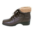 thumbnail image 3 of PEERAGE Hazel Women Extra Wide Width Lace Up Leather Bootie BROWN 5, 3 of 7