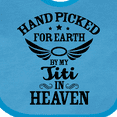 thumbnail image 4 of Inktastic Handpicked for Earth by My Titi in Heaven with Angel Wings Boys or Girls Baby Bib, 4 of 4