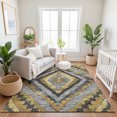 thumbnail image 7 of Addison Rugs Mayfield Premium Machine Washable Transitional Aztec Gold Rectangle Rug, 5' x 7'6", 7 of 7