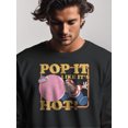 thumbnail image 2 of Officially Licensed Dubble Bubble Pop It Like It's Hot Bubble Gum Men's Sweatshirt, 2 of 3