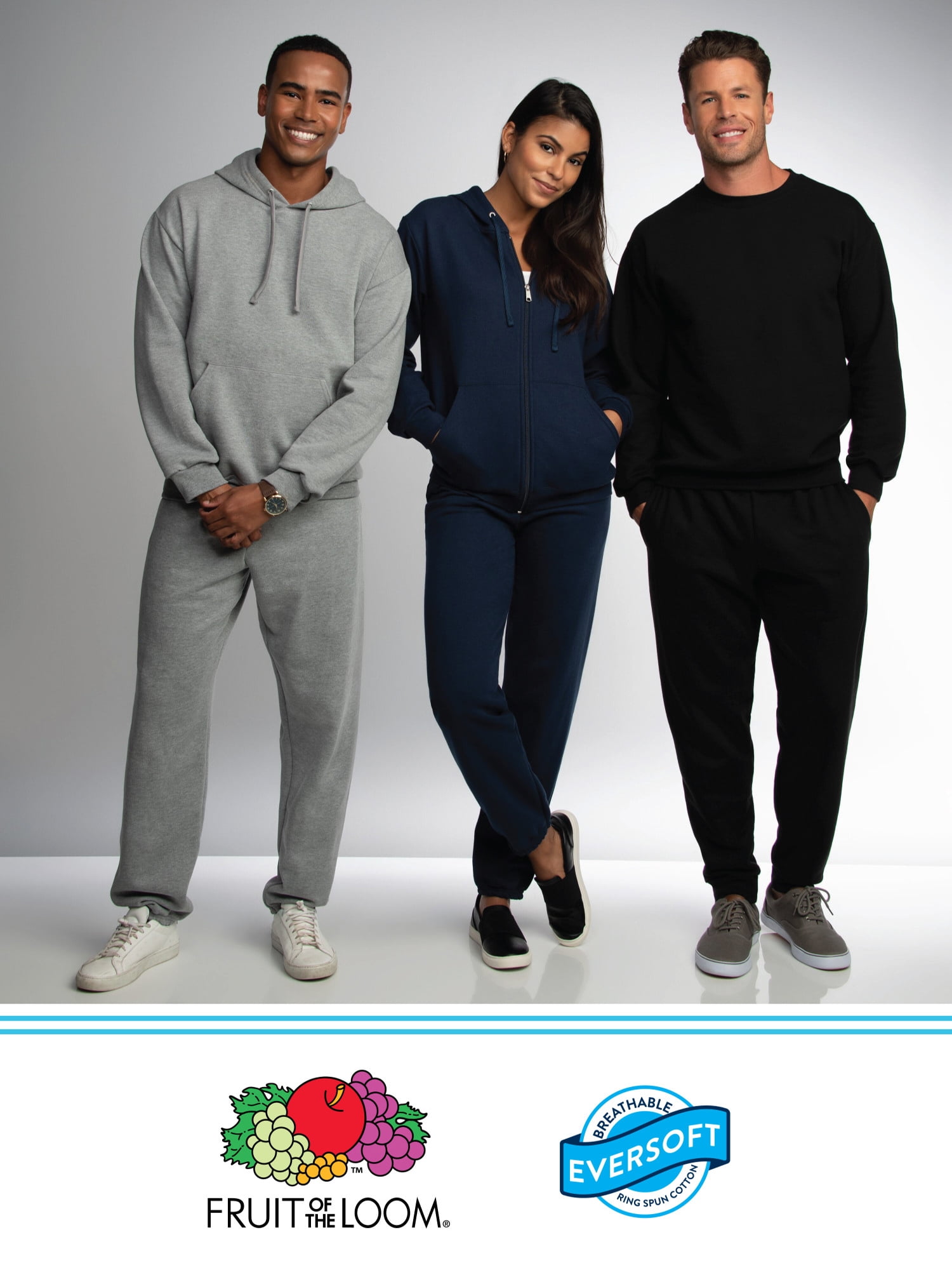 Fruit of the Loom Men's EverSoft Fleece Hoodie, Cozy Pullover Sweatshirt, Sizes S-3XL