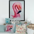 thumbnail image 3 of Designart 'Abstract Portrait of Pink Flamingo IV' Farmhouse Framed Art Print, 3 of 4