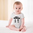thumbnail image 2 of Human Level One - Baby Clothes - Funny Newborn Bodysuit Outfits for Boys And Girls White-style-1 9months, 2 of 7