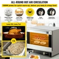 thumbnail image 4 of KFFKFF Commercial Convection Oven, 66L/60Qt, Half-Size Conventional Oven Countertop, 1800W 4-Tier Toaster with Front Glass Door, Electric Baking Oven with Trays Wire Racks Clip Gloves, 120V, 4 of 9