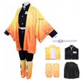 thumbnail image 2 of Niños adultos Demon Slayer Kimetsu no Yaiba Agatsuma Zenitsu traje uniforme Anime Kimono Halloween carnaval ropa Cosplay disfraz niños 150 Gao Jinjia LED, 2 of 2