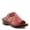 LIGHT RED, variant on Saphique Women’s Leather Slide with Wide Upper & Cushioned Wedge