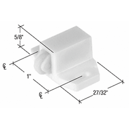 Crl White Shower Door Catch With Nylon Tip Walmart Com