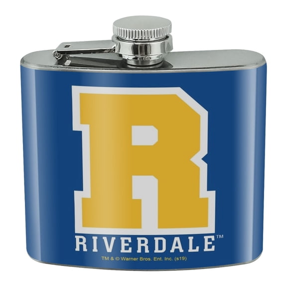 Riverdale Varsity Letter Stainless Steel 5oz Hip Drink Kidney Flask