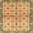 thumbnail image 1 of Ahgly Company Machine Washable Indoor Square Abstract Red Fox Red Area Rugs, 3' Square, 1 of 7