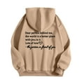 thumbnail image 5 of Pompotops Femme Mode Imprimé Col Rond Manches Longues T-Shirt à Capuche Hauts Amples Blouse Liquidation, 5 of 5