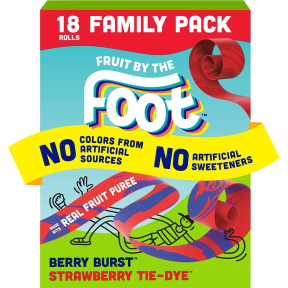 Fruit by the Foot Gluten Free Fruit Flavored Snacks, Made with Real Fruit Puree (18 Count)