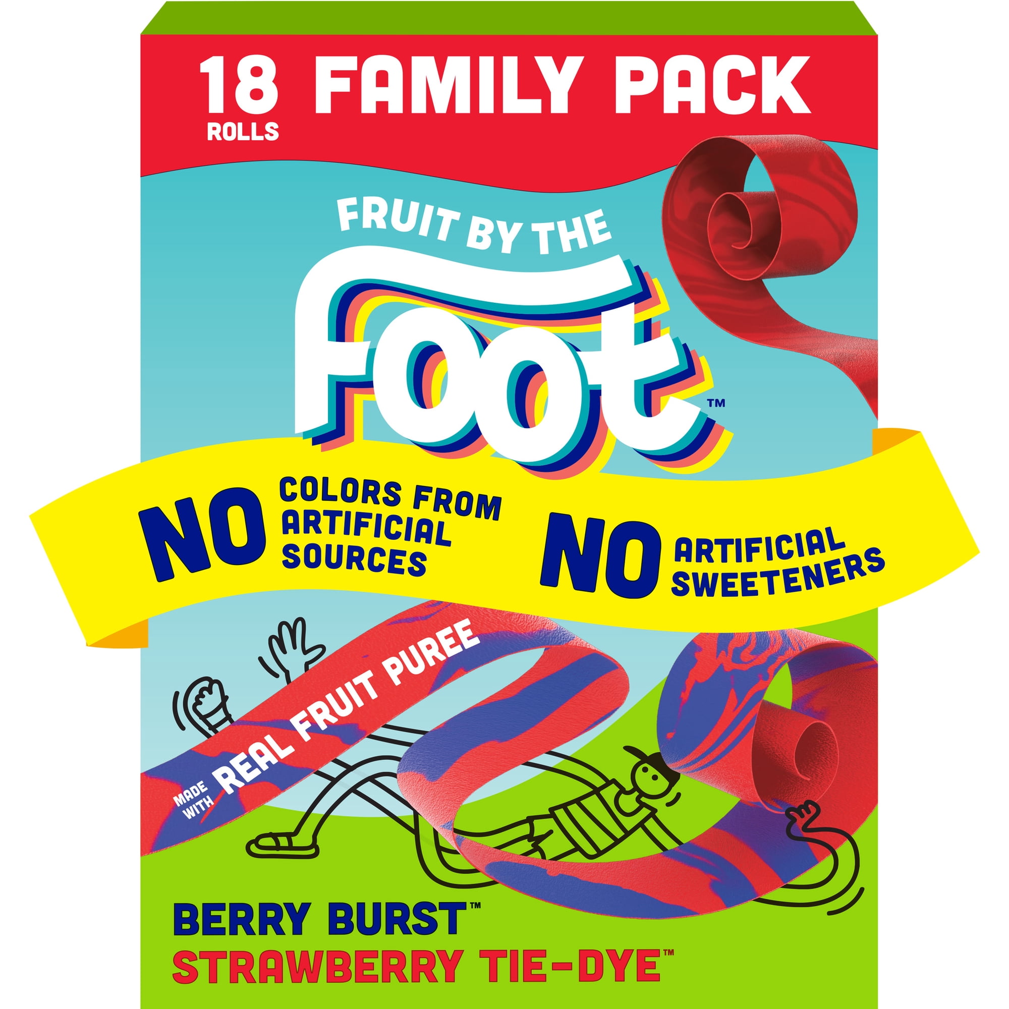 Fruit by the Foot Gluten Free Fruit Flavored Snacks, Made with Real Fruit Puree (18 Count)