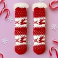 thumbnail image 3 of MZXELPRJD No Show Socks Womens Slipper Socks Home Floor Socks Winter Warm Fuzzy Lined Socks Super Soft Socks Unisex, Womens Socks Size 7-9 Red, 3 of 4