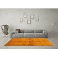 thumbnail image 3 of Ahgly Company Machine Washable Indoor Round Abstract Yellow Contemporary Area Rugs, 6' Round, 3 of 4