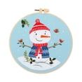 thumbnail image 2 of Kit de Inicio de bordado de Navidad, punto de cruz, Navidad, adultos, accesorios de decoración del hogar, aro de bordado, artesanía a mano Muñeco de nieve, 2 of 9
