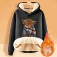 thumbnail image 2 of Veste à Capuche Décontractée pour Femmes avec Imprimé Mode Confortable Doublée à Manches Longues Grande Taille Extra Longue Chandail à Capuche pour Femmes avec Boutons-Pression Chandail à Capuche à Fermeture à Glissière pour Femmes Chandails en Molleton et Chandails à Capuchon Tendance, 2 of 4