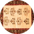 thumbnail image 1 of Ahgly Company Indoor Round Persian Orange Traditional Area Rugs, 4' Round, 1 of 1