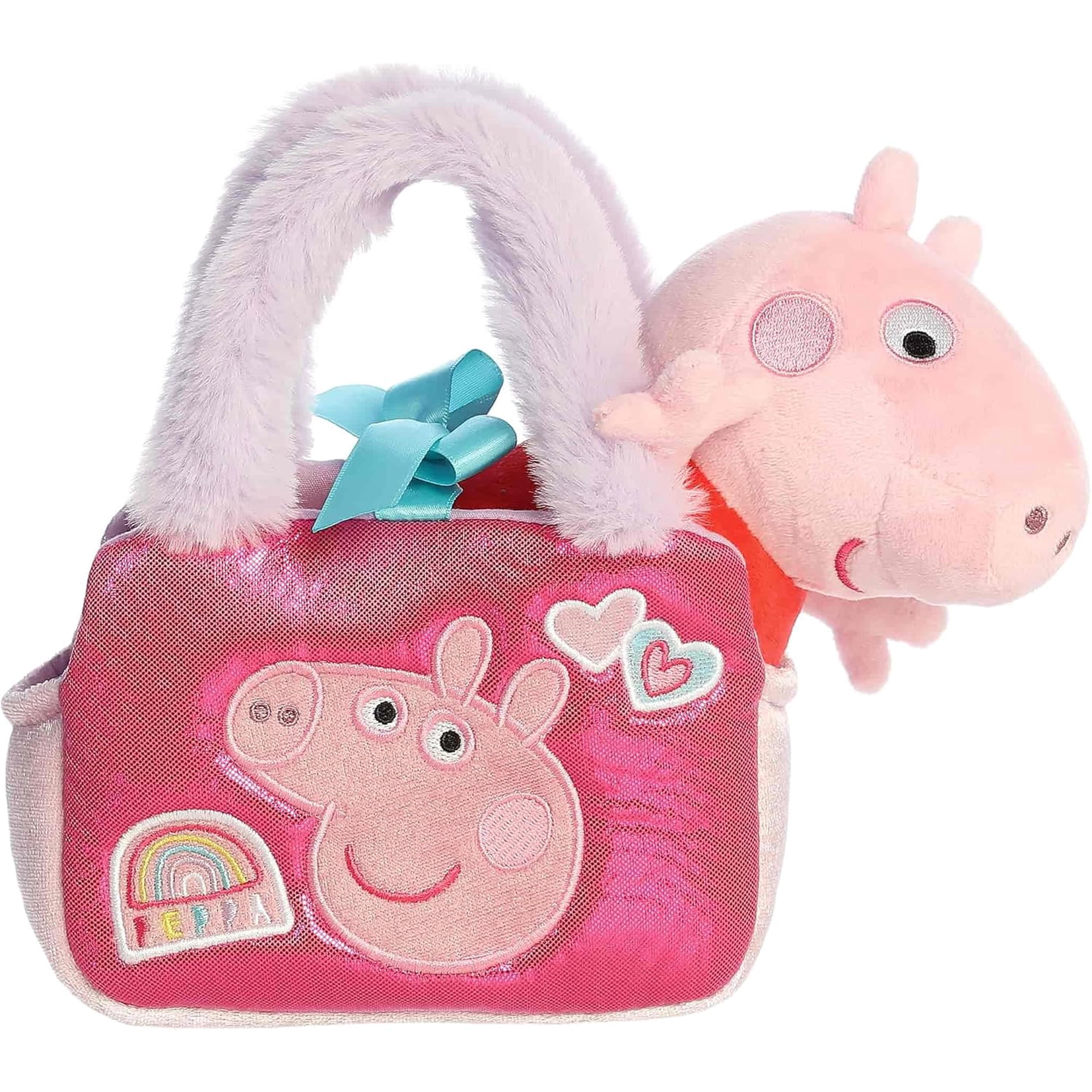 Aurora® Playful Peppa Pig™ Peppa Pig Fancy Pals™ Stuffed Animal - Officially Licensed Toys for All Fans - Perfect for Birthdays, Adults and Kids All Ages - Patches 8 Inches