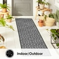 thumbnail image 2 of Nicole Miller New York Patio Country Danica Transitional Geometric Indoor/Outdoor Runner Area Rug, Black/Grey, 1'9"x7'2", 2 of 9