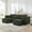 Green, variant on NeoKo Compact Modular Sectional Sofa | Ultra-Comfy Compressed Corduroy Couch | Modern Minimalist Space-Saving Modular Sofa-Black
