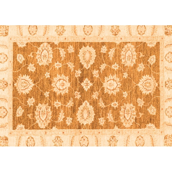 Ahgly Company Indoor Rectangle Oriental Orange Traditional Area Rugs, 8' x 12'