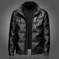 thumbnail image 4 of comerut Men Down Cotton Jacket Autumn Winter Long Sleeves Stand Collar Cuffed Zipper Casual Regular Fit Shiny Solid Color Warm Male Short Coat, 4 of 8