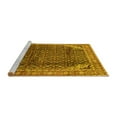 thumbnail image 2 of Ahgly Company Machine Washable Indoor Round Persian Yellow Traditional Area Rugs, 3' Round, 2 of 4