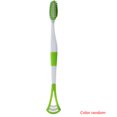 thumbnail image 4 of Tongue Scraper Green Tea Toothbrush Oral Cleaning Tongue Cleanering Brush Oral Cleanering Fresh Breath Remove Coating Brush Random Color, 4 of 8