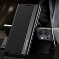thumbnail image 2 of Thin Slim Flip Case for Oppo Reno 8 Pro with Stand, Business PU Leather Shockproof Protective Phone Cover Case for Oppo Reno8 Pro/Reno 8 Pro Plus CX Black, 2 of 11