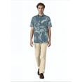 thumbnail image 2 of Cafe Luna Men's and Big Men's Printed Leaves Short Sleeve Woven Shirt, Size S-4XL, 2 of 7