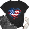 thumbnail image 5 of American Flag Shirts for Women 4th of July T-Shirt Graphic Patriot Tee USA Flag Shirt Tops, 5 of 6