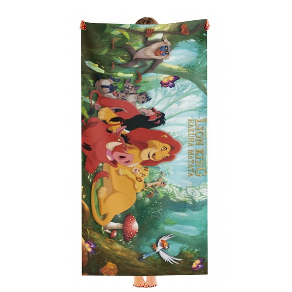 Lion King Beach Towel 30"x60"for Women Girls Boys Teenager Man Quick Drying Microfiber Birthday Gift