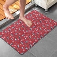 thumbnail image 4 of Red Cartoon Dinosaurs Snowflakes Pattern Bathroom Rugs Mat,Non Slip Microfiber Bathroom Rug,Rubber Backing,Soft Bathroom Mats for Bathroom Floor,Tub and Shower,20x32in(50x80cm), 4 of 5